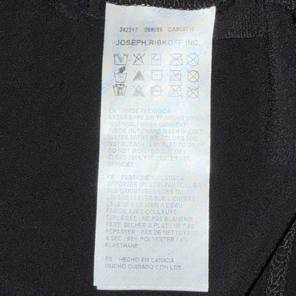 JOSEPH RIBKOFF Jersey Knit T-shirt w/ Gold Metal Accent - 12 Black - Picture 9 of 13